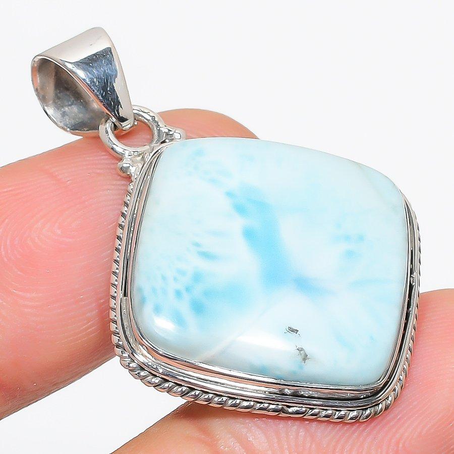 

Natural Republic Larimar Gemstone 925 Solid Sterling Silver Pendant 1.50 B1e80