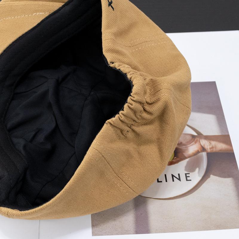 Reversible baseball cap, men's khaki newsboy cap, trendy beret, women's painter hat
