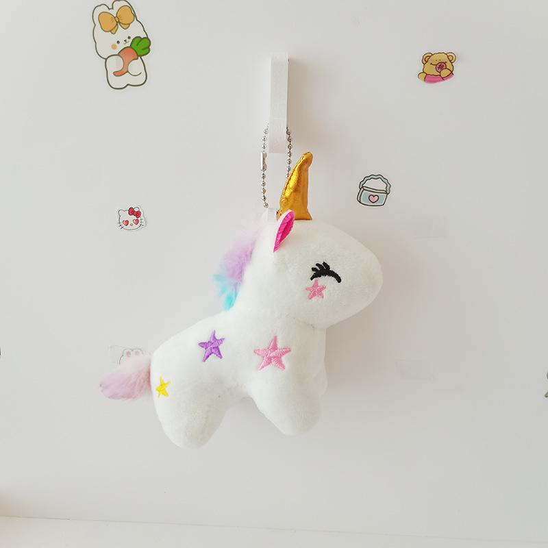 Unicorn Doll Pendant Cute School Bag Hanging Ornament Wedding Gift Children's Toy Claw Machine Keychain