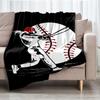 Baseball Theme Printed Blanket - Perfect for Couch, Bed, Travel & Outdoor Use | Machine Washable, Cozy & Durable.