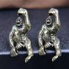 Animal Gorilla Brass Knife Beads Orangutan Paracord Bracelet Umbrella Rope Outdoor Survival Tool DIY Lanyard Pendant Accessories