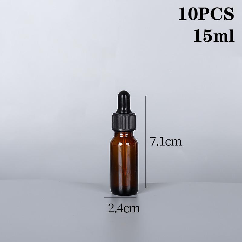 

10/16 шт. 15/30 мл Янтарная стеклянная бутылочка для духов с распылителем Атомайзер Бутылочки для путешествий Многоразовые Контейнеры для эфирных масел C