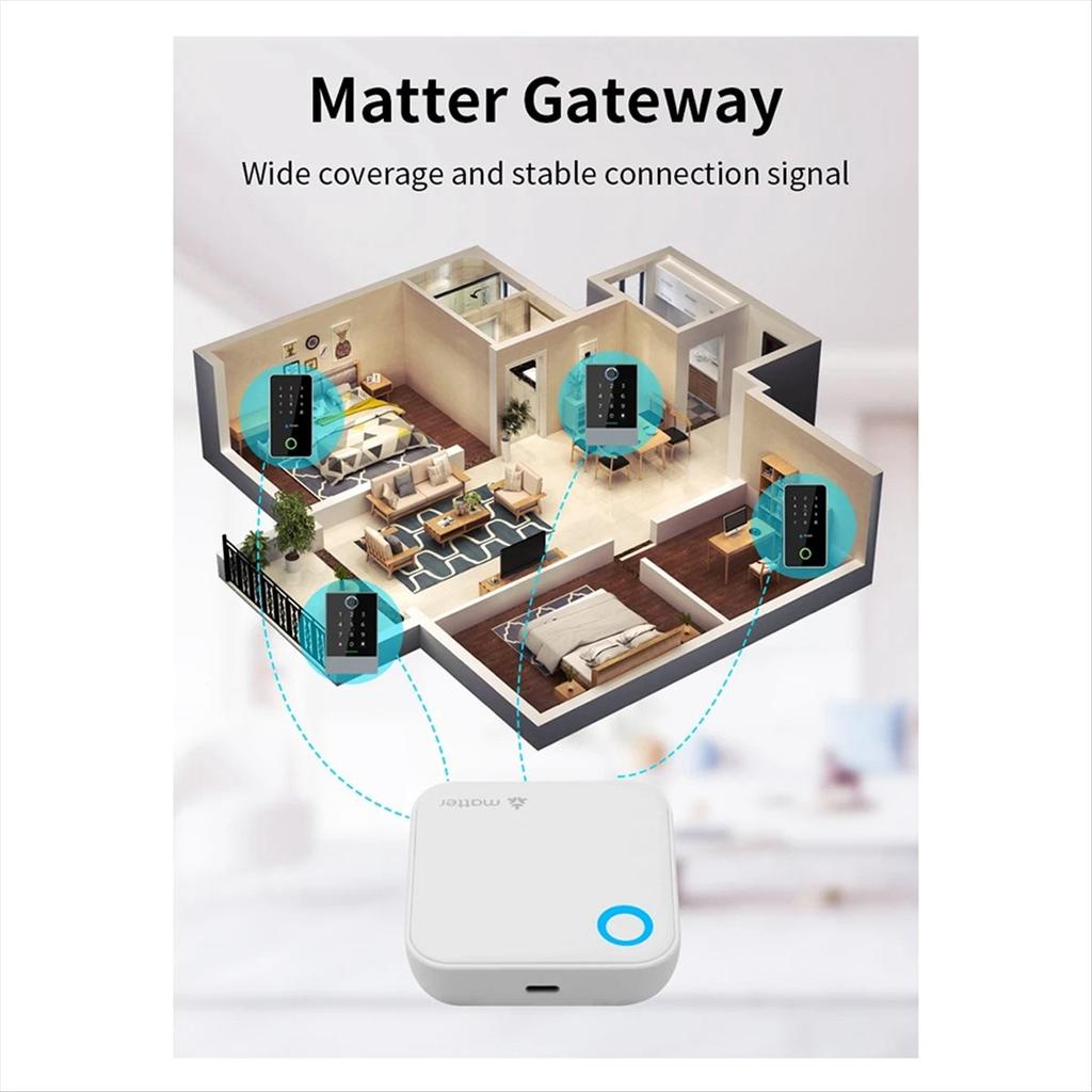 TTLOCK G6 Smart Matter Gateway Remote Control Unlock Bluetooth to Wifi Router for Home Security Real-Time Monitoring