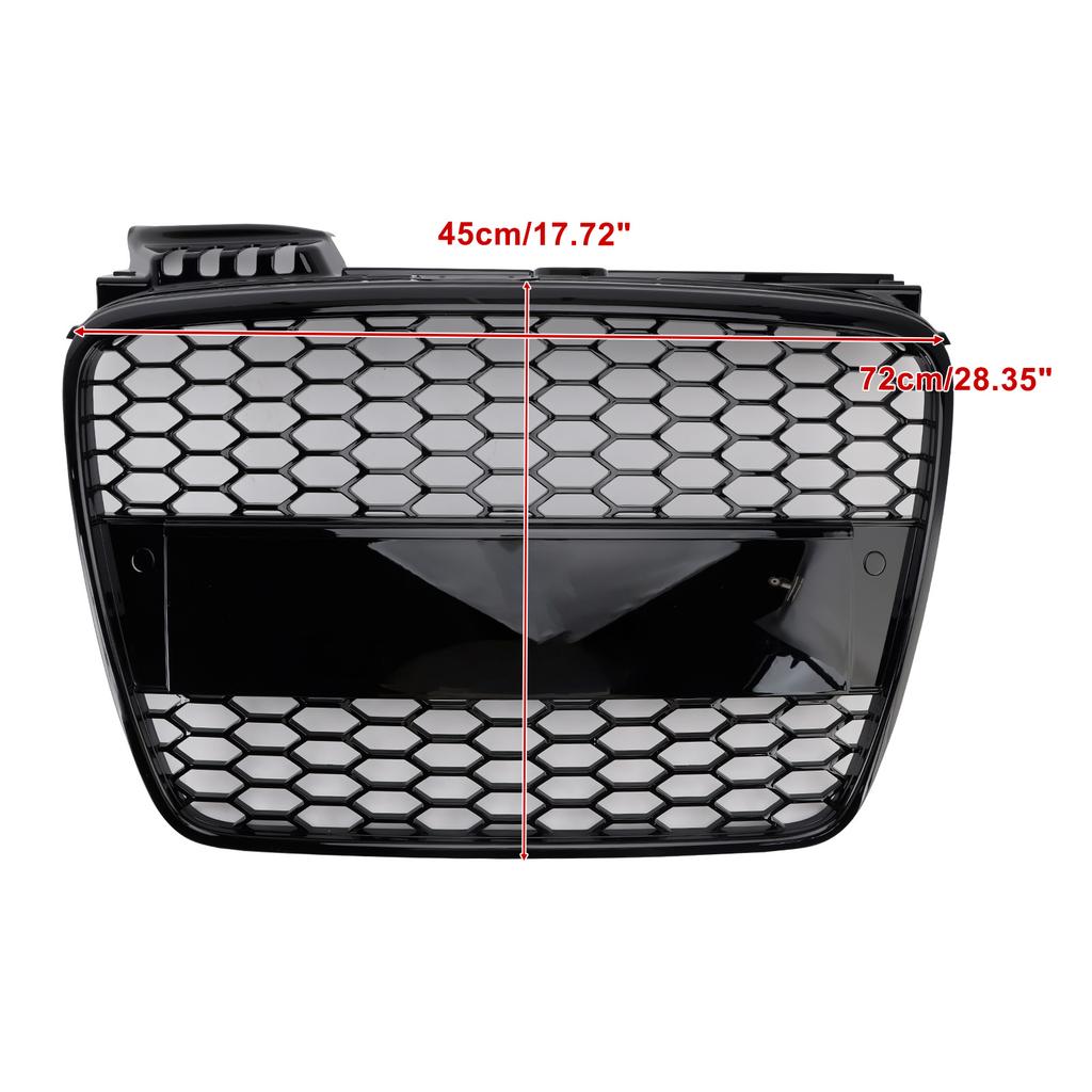 RS4 Style Front Honeycomb Mesh Grille Grill Fit A4 B7 S-Line 2005-2008