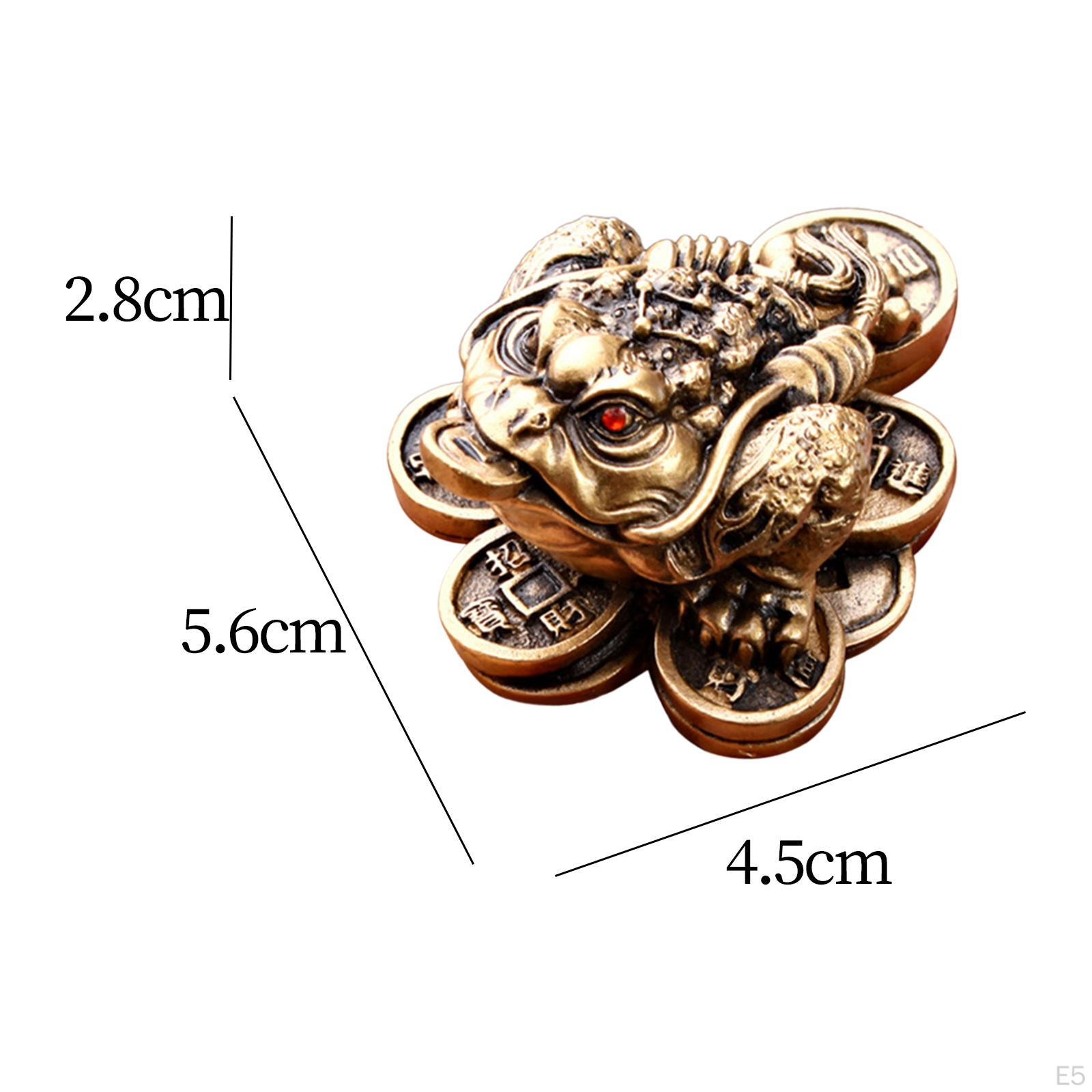 Смола мини-китайская статуя лягушки на удачу — фото 5