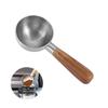 KUAIDHFK Coffee Measuring Spoon Coffee Scoop, Approx. 125CM, Steel, Non-Slip Wooden Handle, Canister Scoop, Durable, Corrosion Resistant, Easy To