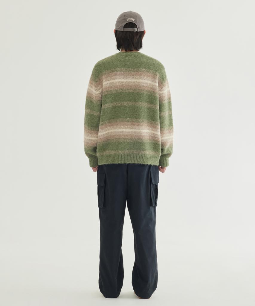 Covernat Gradient Stripe Cardigan Green