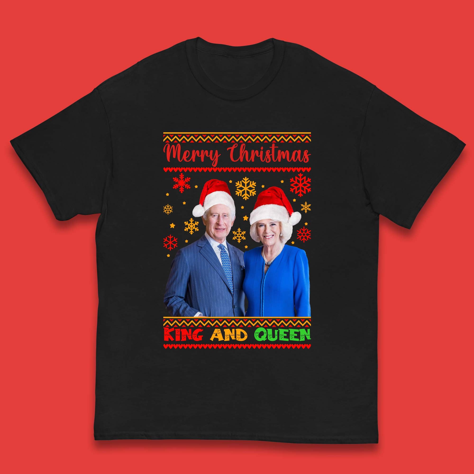 

King And Queen Christmas Kids T-Shirt 130