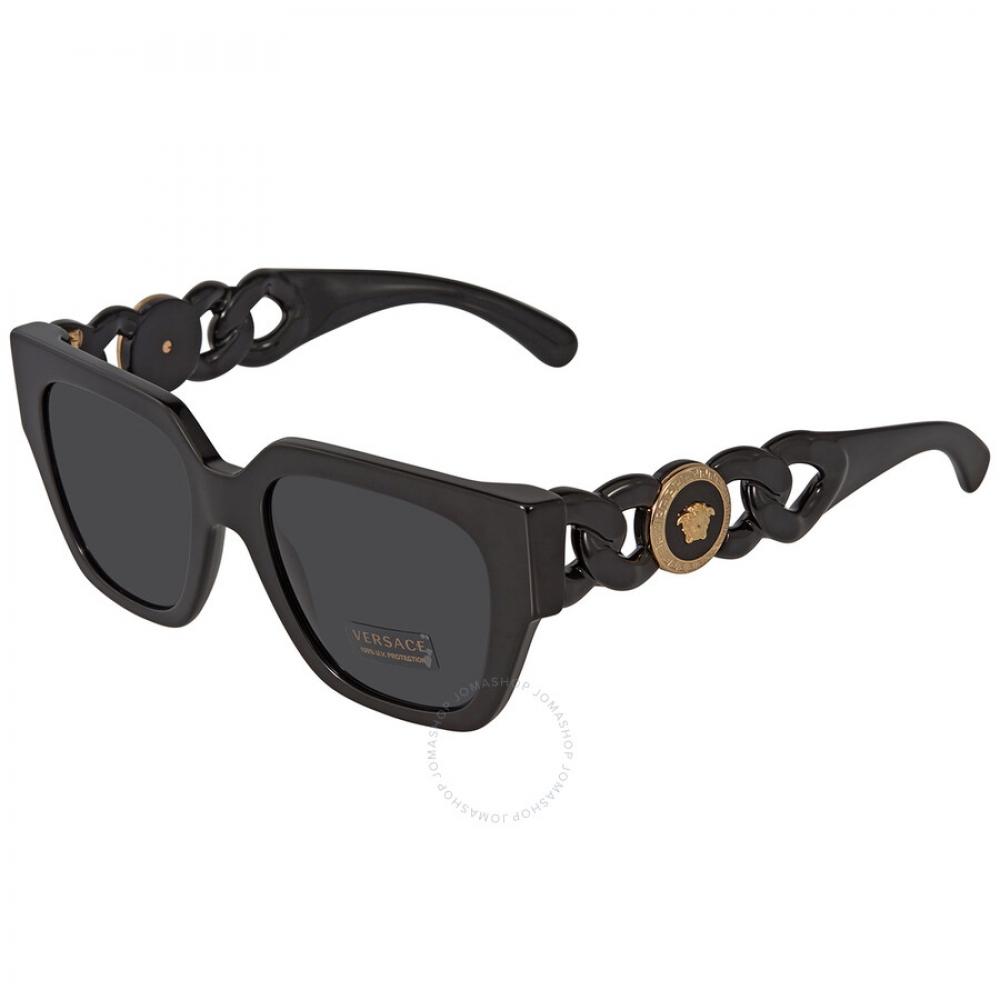 

Versace Dark Grey Square Ladies Sunglasses Ve4409 Gb1 87 53