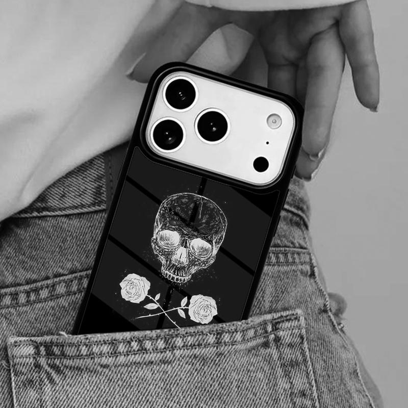 Skulls Bones Skeleton Phone Case for iPhone 17ProMax 12 13 14 15 16e 17 Pro Max Plus Air Cover