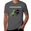 Grand Piano Gift Kids Pianist Gift Dinosaur Music Piano Tshirt Soft Antishrink Cotton Tee