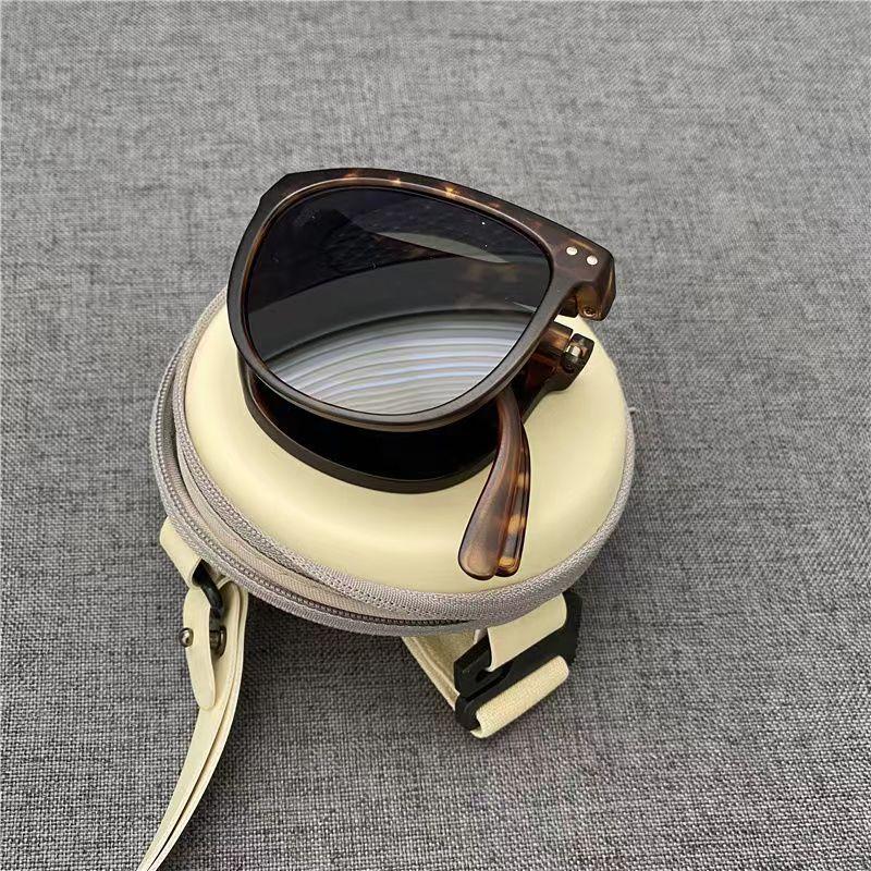 Folding Sunglasses with Storage Box, Portable, Ultra Light Sun Protection, UV Protection, Sunglasses for Both Men and Women