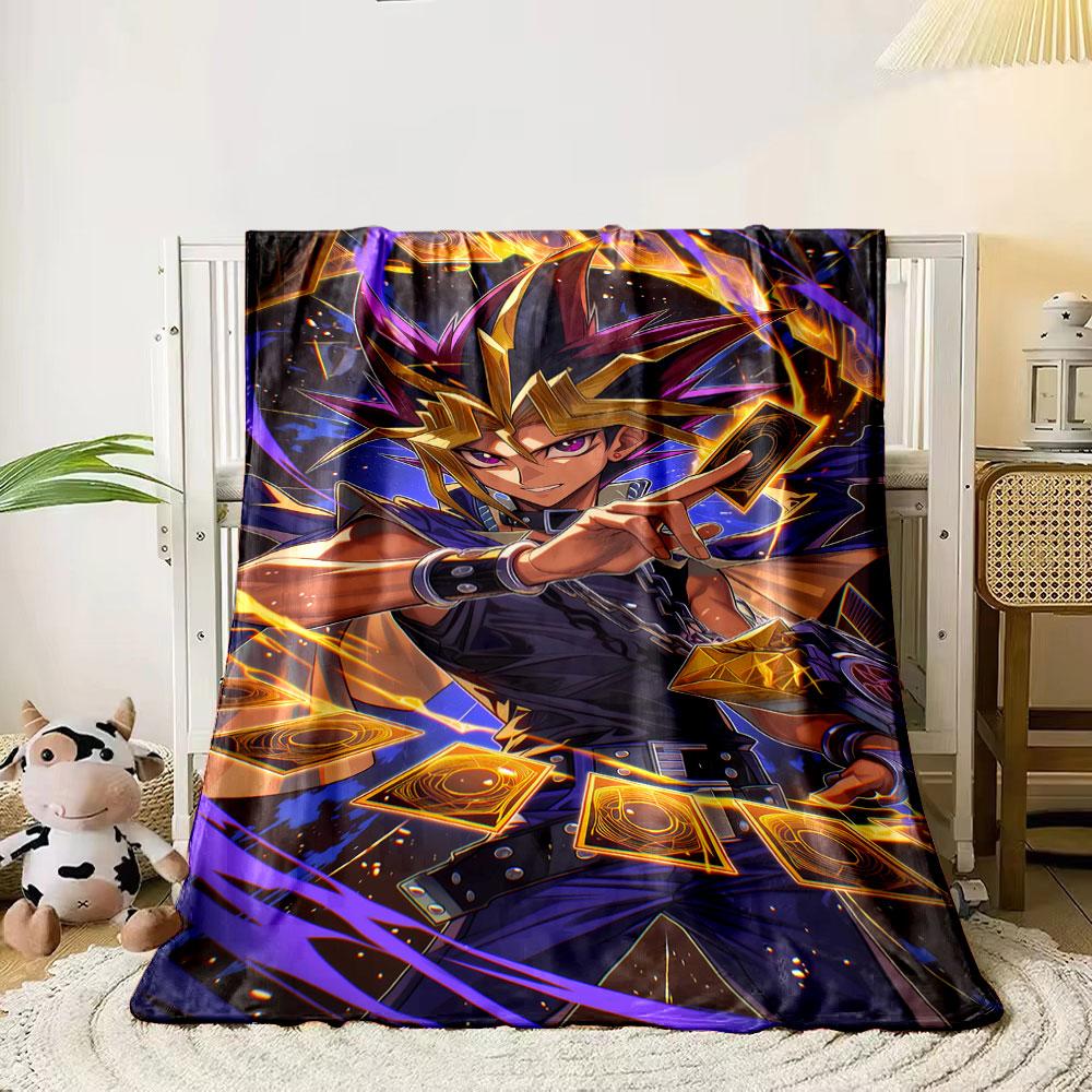 Dynamic scene with glowing cards, vibrant energy trails, and bold colors. for all seasons blanket lunch break throw gift