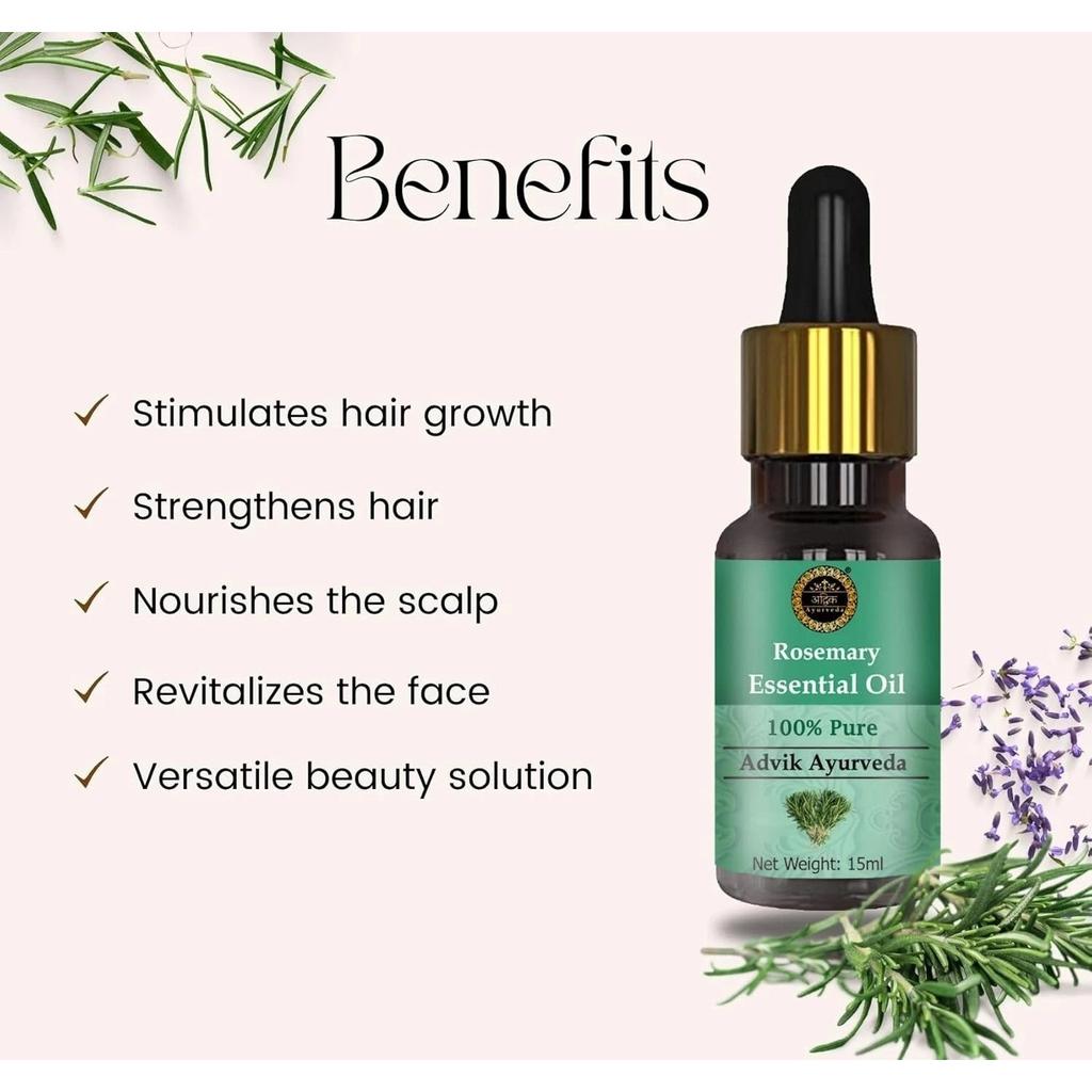 Advik Ayurveda Rosemary Essential Oil 15ml