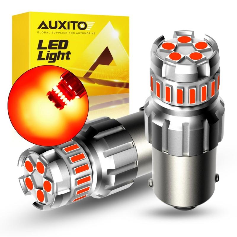 AUXITO 2pcs 1156 BA15S P21W Red LED Bulbs 1157 BAY15D P21/5W 7507 2057 Brake Lights Car Reverse Lamp Stop Tail Lights 1200LM 12V 1157 BAY15D P21/5W красный