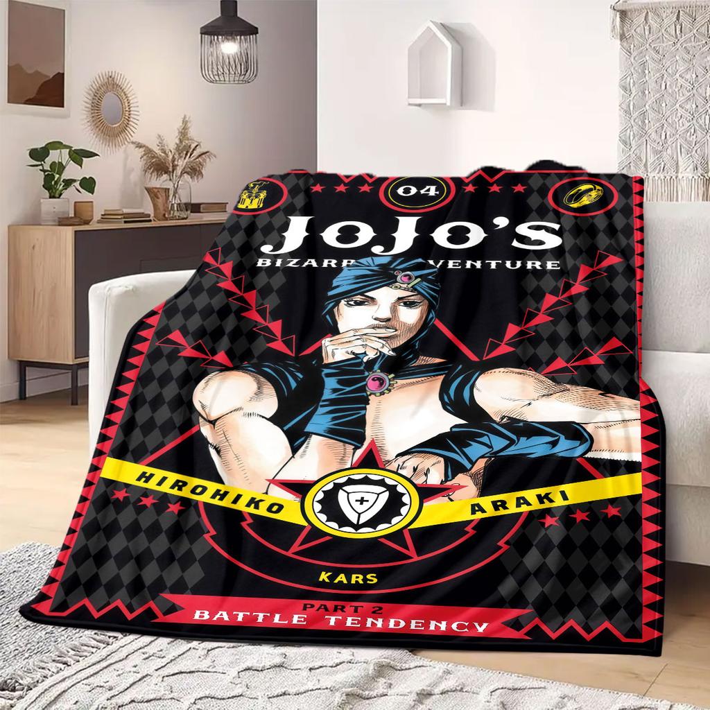 JOJO anime Flannel Blanket Warm,Comfortable,Suitable for Bedrooms,Sofas,Beds,Chairs,Picnics,Travel