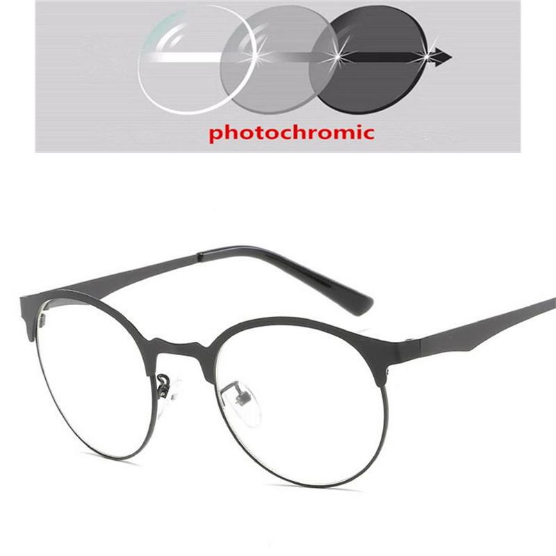 Metal Steampunk Student Prescription Eyeglasses For The Nearsighted Women Men Oval Myopia Spectacles Diopter 0 -0.5 -0.75 To -6.0