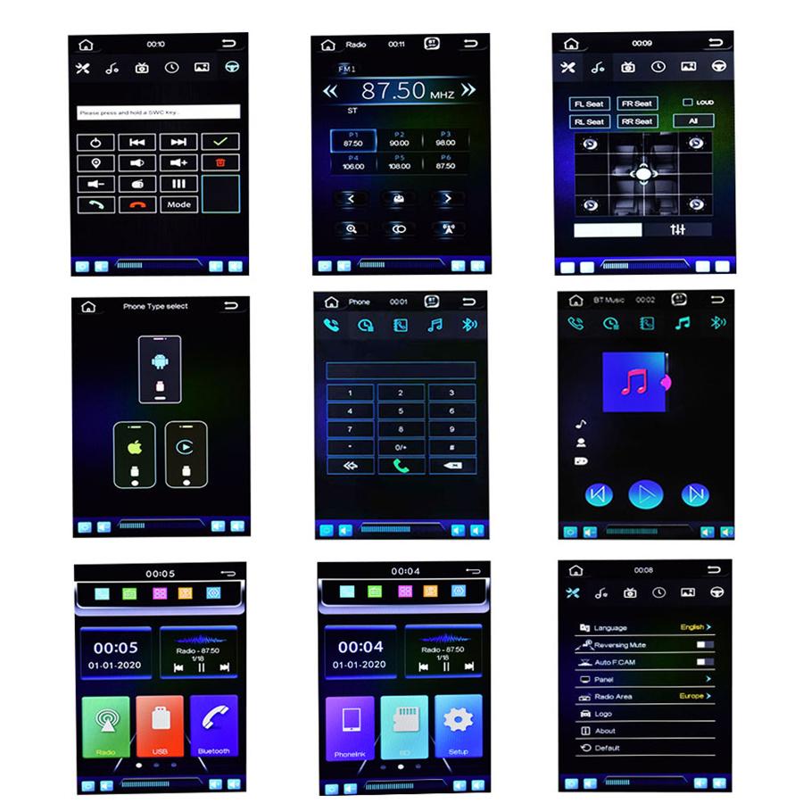 9.5 Inch IPS Screen Car Media Player with Bluetooth Music Player Voice Control Support Multi Languages