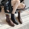 2025 Large Size Martin Boots Women's Thick Sole Height Increase and Thin Pointed Jk Small Leather Shoes Women's British Comfortable Single Shoes Fash
