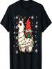 Christmas Gnome On Llama Xmas Alpaca Boys Kids Men Women T-Shirt