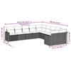 VidaXL Garden Lounge Set with Cushions 10 Pcs, Patio Sofas, Furniture Set, Outdoor Terrace Furniture, Brown 3219504