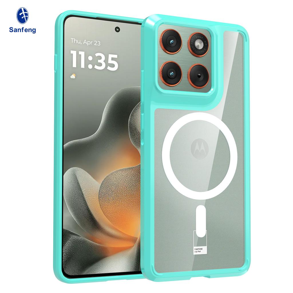 Suitable for Motorola Edge70 5G mobile phone case material Acrylic magnetic transparent motoG86 protective case