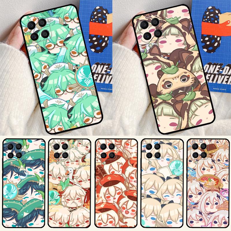 Cute Cartoon Genshin Impact For Samsung Galaxy M15 M35 M21 M16 M06 M33 M13 M53 M11 M31 M55 M14 M34 M54 M12 M32 M52 Case