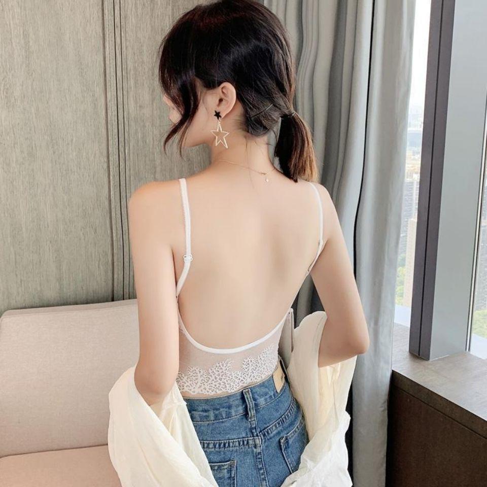 Korean Style Lace Wireless U-Back Camisole Bustier Bra for Women and Students