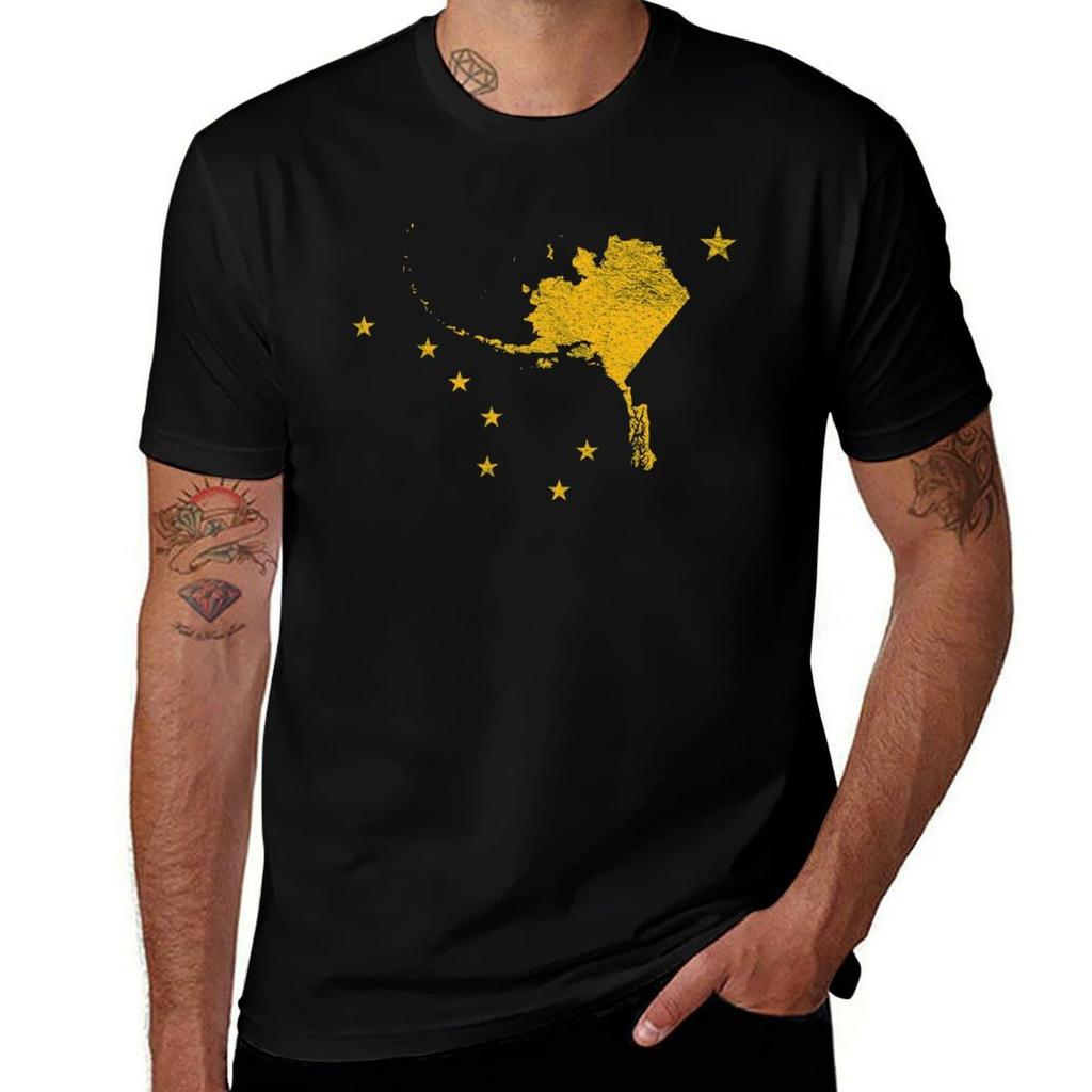 ALASKA FLAG BIG DIPPER URSA MAJOR NORTH STAR MAP TShirt Odor Resistant Short Sleeve Top
