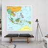 Many Styles The Southeast Asia Map,Chinese/English Bilingual,Wall Map Poster,Home School Classroom Decor,Travel Supplies