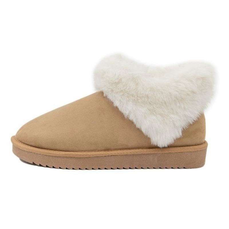 Fashion Fashion Heart Fluffy Fleece Trim Design Brand Ankle Boots Women High Quality Faux Suede Snow Boot Winter Cozy Warm Platform Boot