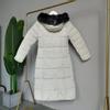 Women Winter Hooded Fur Collar Jacket Coat Parka Thicken Warm Long Chaqueta Slim Zipper Pocket Solid Color