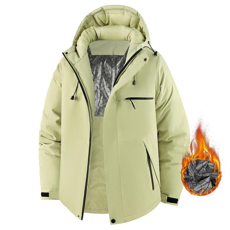 Couple's Graphene Cotton Jacket Thickened Winter Warmth, Windproof, Waterproof Outdoor Mountaineering Clothing Couple's Coat Cotton Jacket
