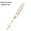 10pcs Top Quality Catholic Rosary Bracelet Glass Pearl Beads Decade Rosary Pendent Jesus For Women Gift CR027