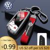 För VOLKSWAGEN VW Zinklegering Bil Läder Nyckelfodral Skyddsskal För Volkswagen VW Golf 8 MK8 ID-4 ID-6 A8 För Seat Leon FR MK4 Cu