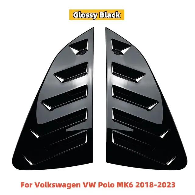 Glossy Black/Carbon Look Car Rear Window Shutter Cover Trim For Volkswagen VW Polo MK5 6R 6C 2011-2018 For VW Mk6 Polo 2018-
