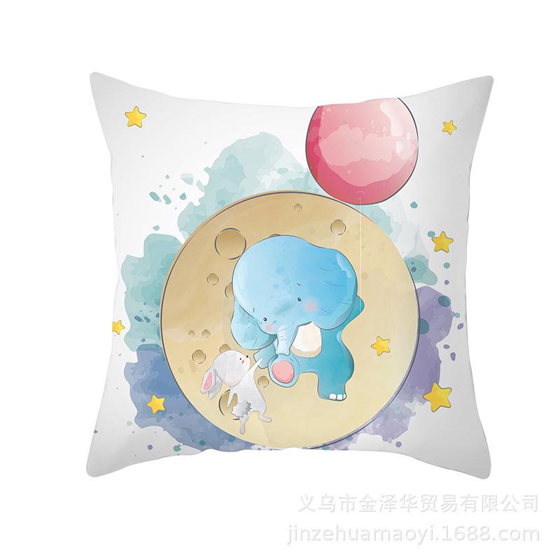 Cute Animal Cartoon Print Pillow Cover Shopee Home Supplies Car Sofa Cushion Cover