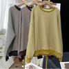Sweatshirt for Women Oversize Stripe Loose Half-high Neck Casual Pullover Long Sleeve Spring Sweatshirt Top