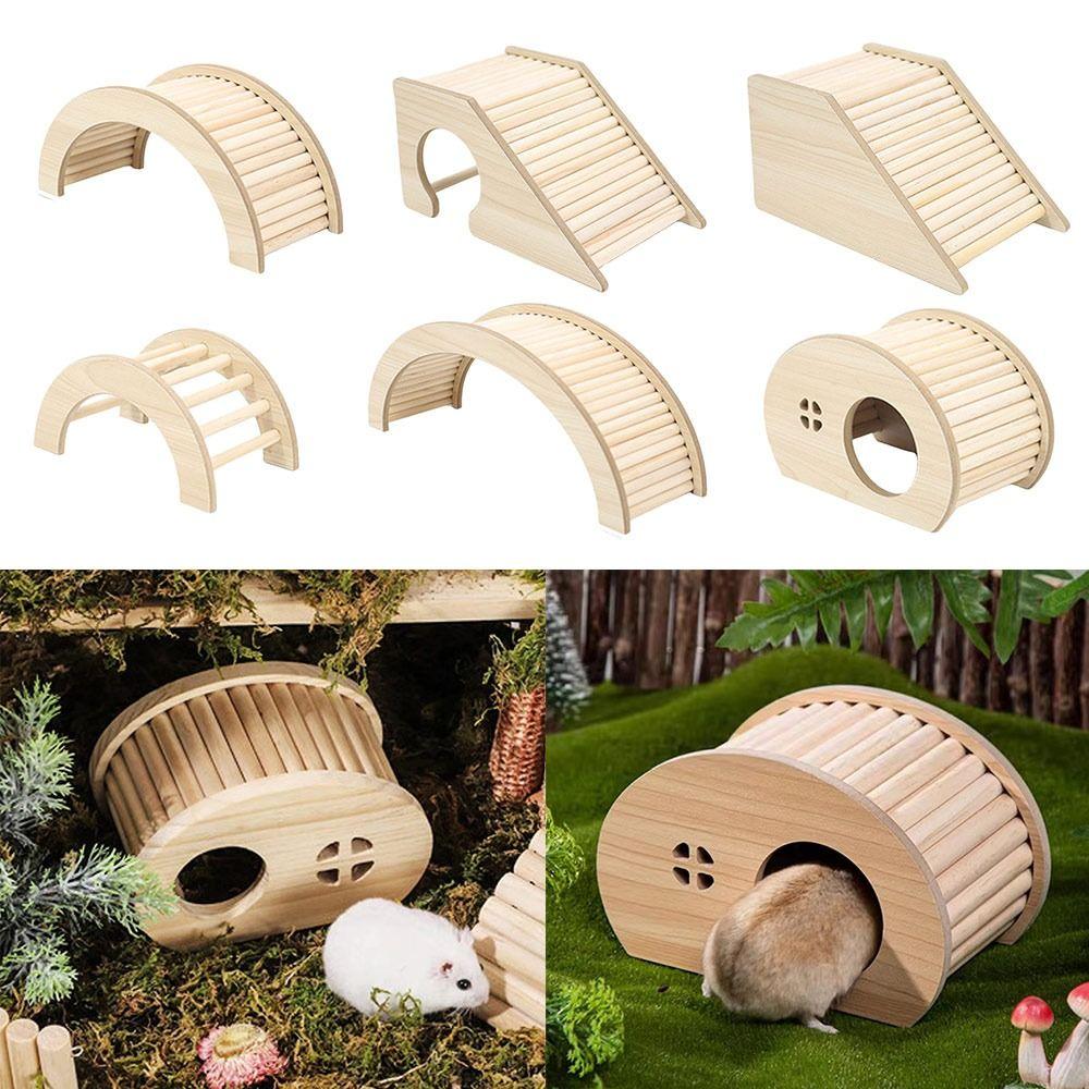 with Hiding Hole Hamster Climbing Ladder  for Guinea Pigs Rats Small Animals