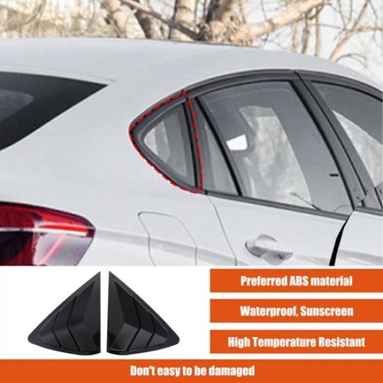 Glossy Black Rear Side Window Louver Shutter Cover For BMW X6 F16 2015-