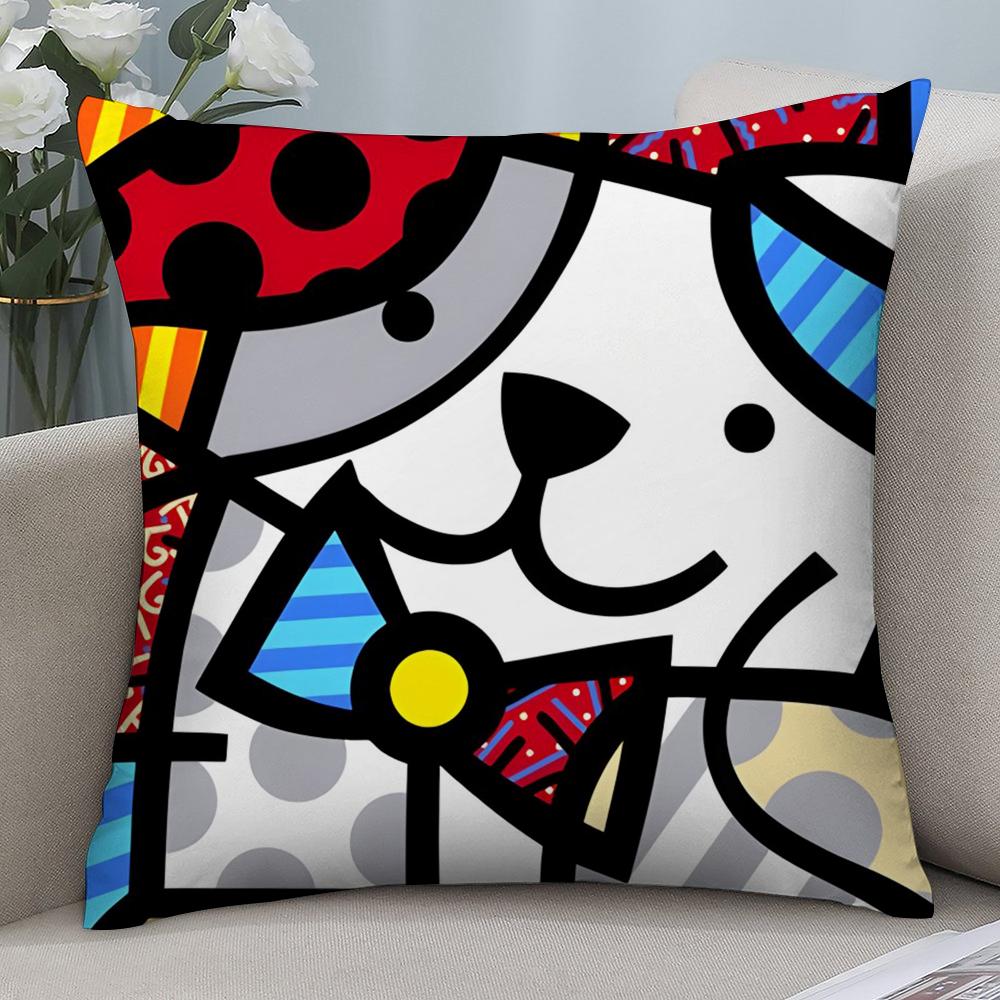B-BrittoS Art Design Pillow Case 3D Print Polyester Fiber 40*40 Cm Home Sofa Throw Pillow Cover Decoration Festival Gift