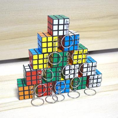 Mini-Zauberwürfel, 3 x 3 cm, Schlüsselanhänger, lustiges Übertreibungs-Puzzle, Zauberwürfel, Charms, Anhänger, Schlüsselanhänger, Modeschmuck, Geschenk, neu