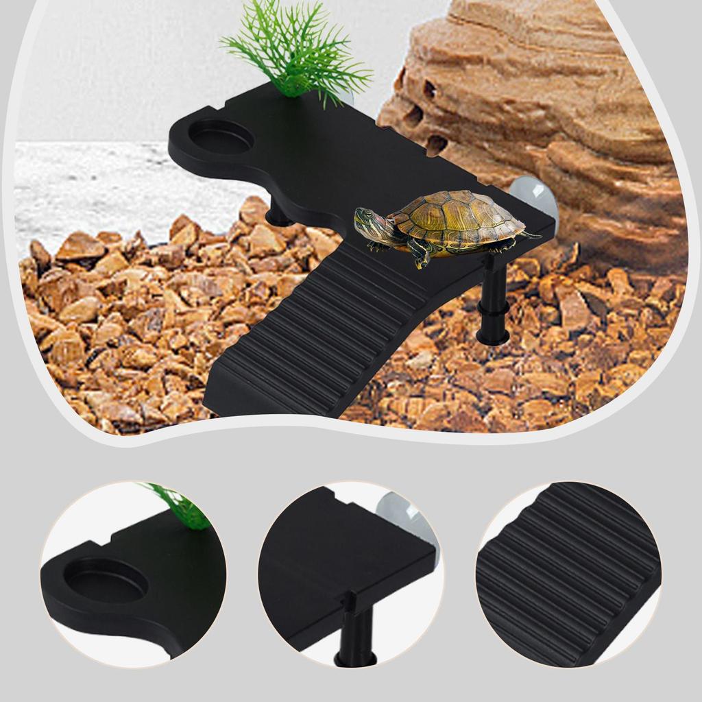 Turtle Tank Platform Decoration Climbing Ramp Floating Decor Turtle Terrace Shelter for Tortoises Newts Terrapins