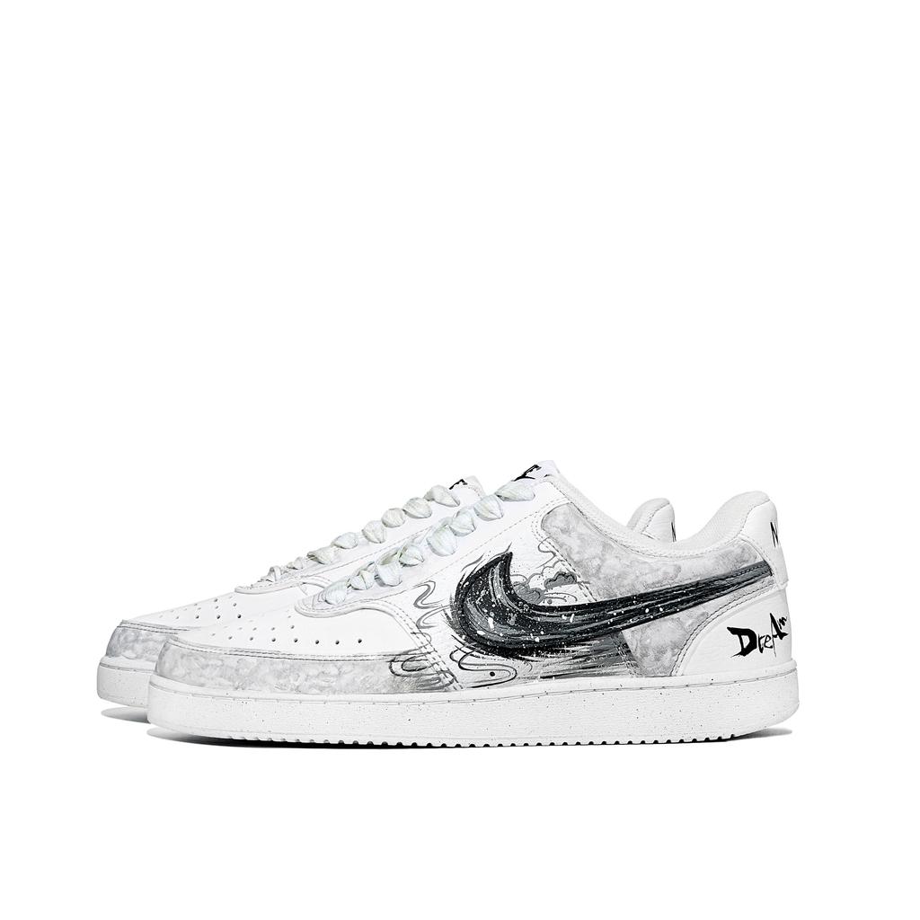 Nike Court Vision 1 Frangia Nuvola Shoko Ammortizzazione Scarpe da Skateboard Basse Unisex Grigio DH2897-110(Team309-L)
