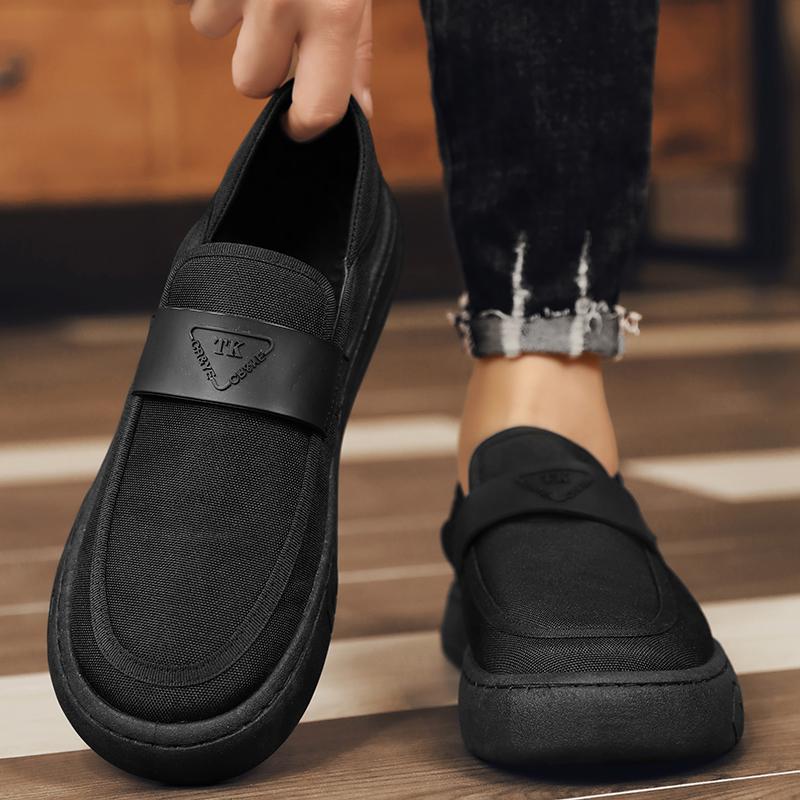 Men's Vulcanized Shoes Classic Low-top Canvas Shoes Breathable Canvas Casual Shoe Fashion Skateboard Shoes Lace Up Men Sneakers