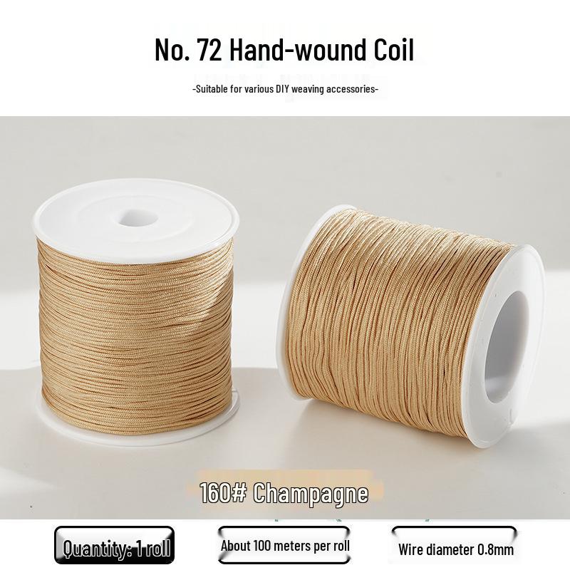 Mehrfarbig Nein. 72 Handgeflochtenes Perlenkordel-Set - Strapazierfähiges Knoten- & Armbandmaterial