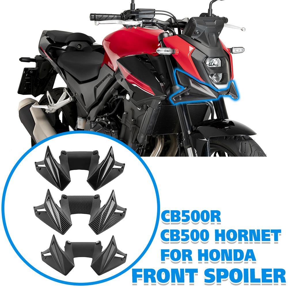 For Honda CB500 Hornet 2024 2025 Front Downforce Spoiler Aerodynamic Naked Winglets CB 500 Front Wheel Fender Extender Cowl