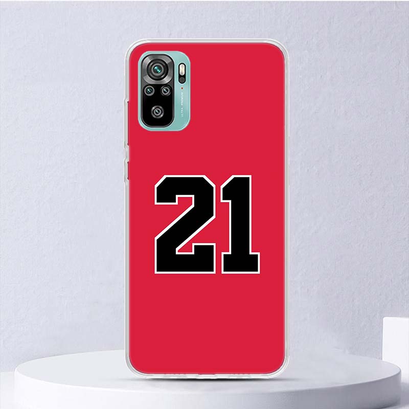 Basketball 23 24 Number Soft Case For Xiaomi Redmi Note 14 13 12S 11S 10S 12 Pro Plus Phone Cover 11 10 11E 11T Note14 Shell Coq