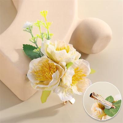 Neue Mode Braut Böhmische Blume Haarspange Damen Braut Brautjungfer Hochzeit Entenschnabelspange Haarschmuck Geschenke