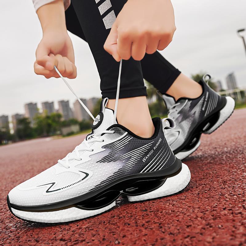 Balanced Cushioning  Sports Shoes Summer Mesh Breathable Running Shoes Couples Lightweight Rebound Sizes 36-45